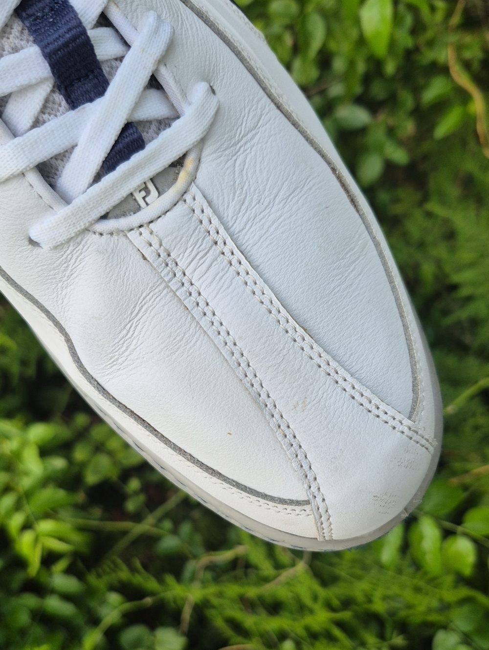 Foot Joy Men's Genuine Leather Contour Series White Pro Golf Shoes #54166 - Picture 13 of 17